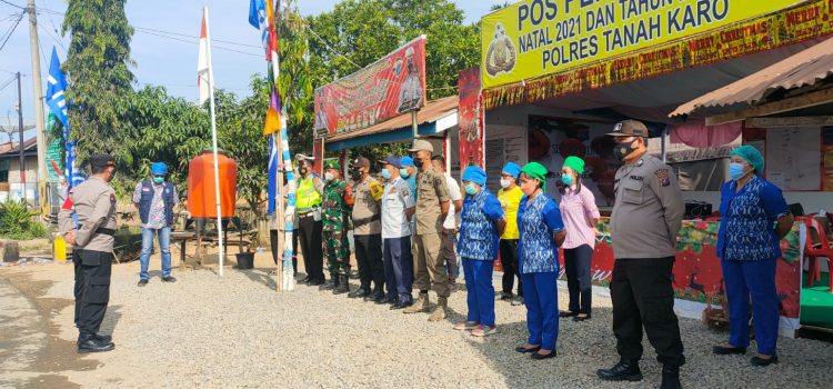 Babinsa Koramil 09/LB Laksanakan Pengamanan Nataru di Pospam Perbatasan Karo dan NAD