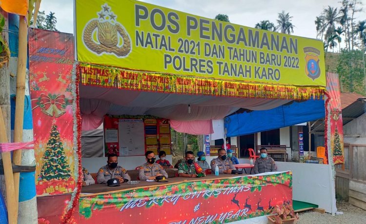 Babinsa Koramil 09/LB Bersama Petugas Gabungan Lakukan Pengamanan di Pospam Perbatasan Karo dan Aceh